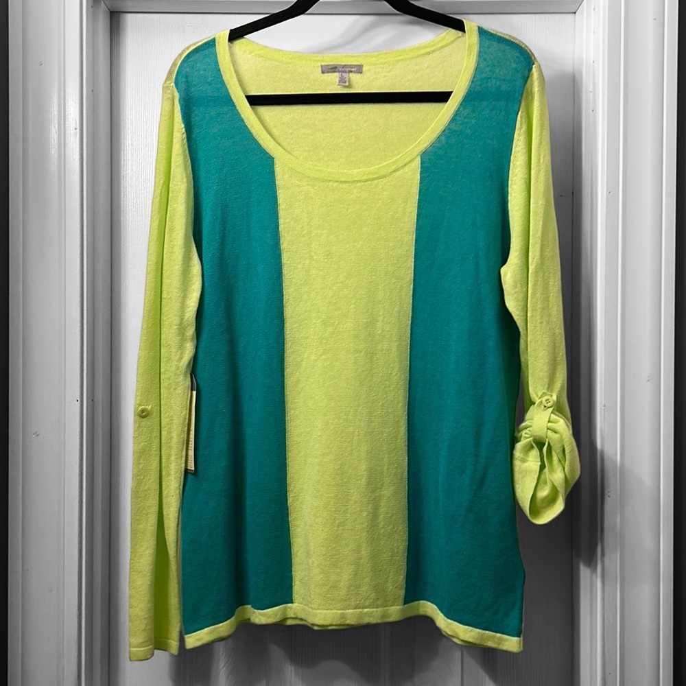 New! Horny Toad Citron Postcard Pullover Sweater